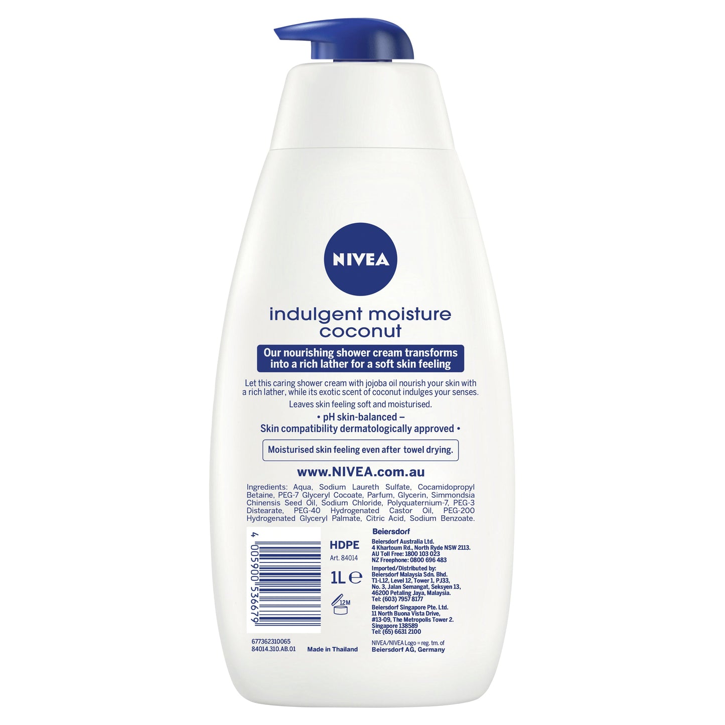 Nivea Shower Cream Indulgent Moisture Coconut Jojoba Oil- 1L - Cutprice Online