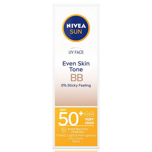 NIVEA Sun UV Face Sunscreen BB Cream SPF50 50ml - Cutprice Online