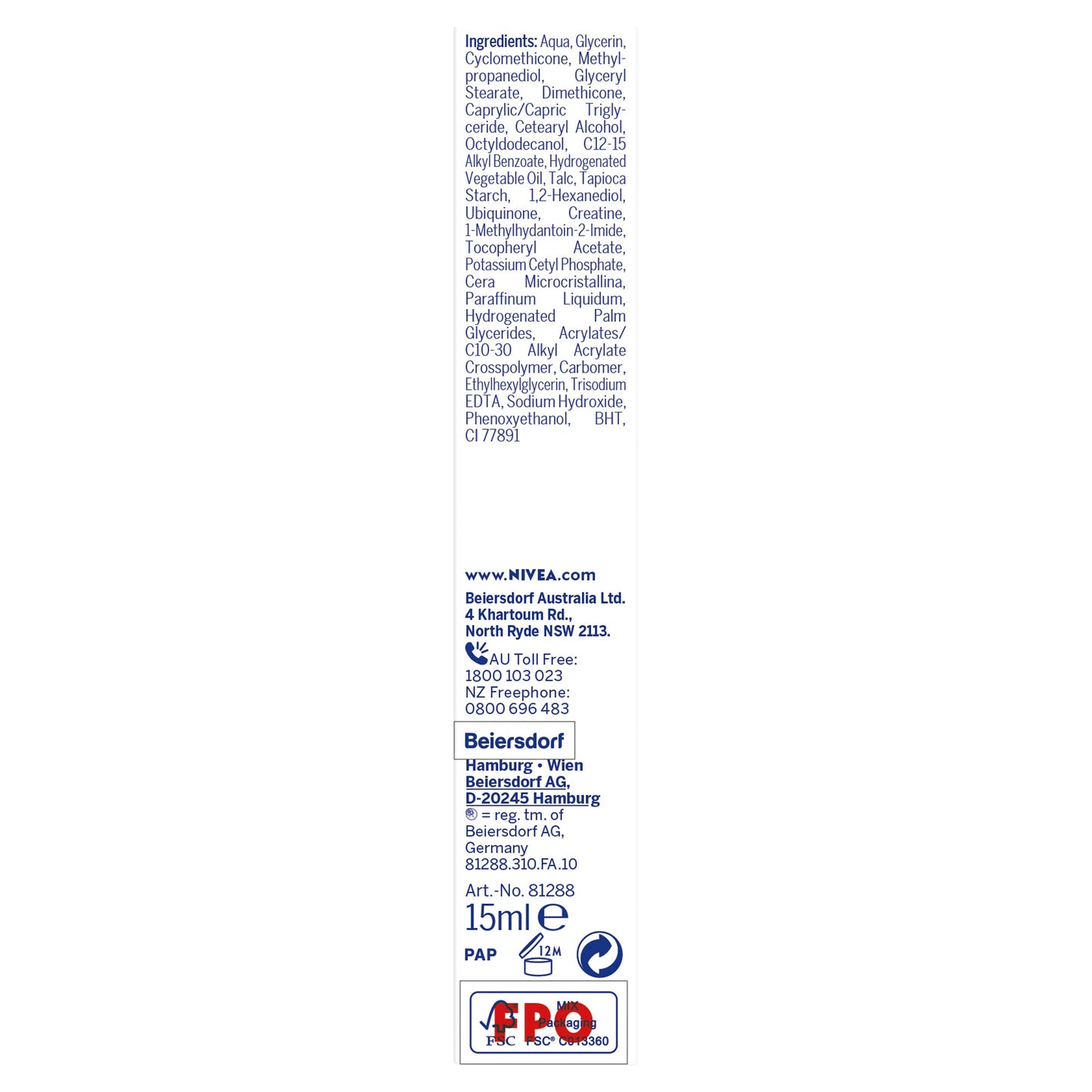 Nivea Q10 Power Eye Cream 15ml - Cutprice Online