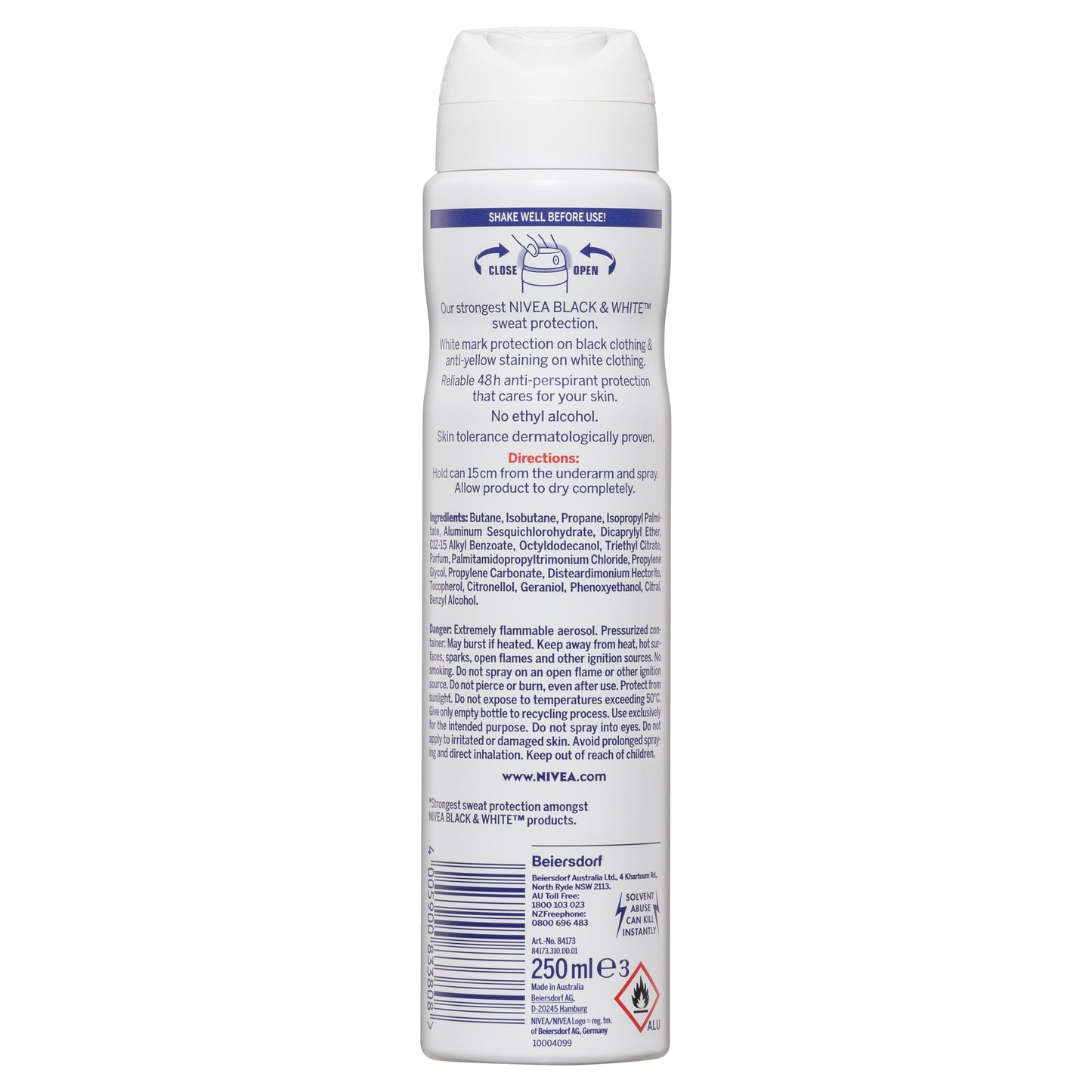 Nivea Deodorant Aero Women Black And White Max Protection 250ml - Cutprice Online