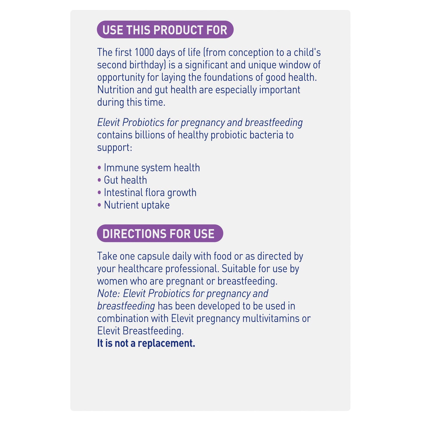 Elevit Probiotics for Pregnancy and Breastfeeding capsules 30 - Cutprice Online
