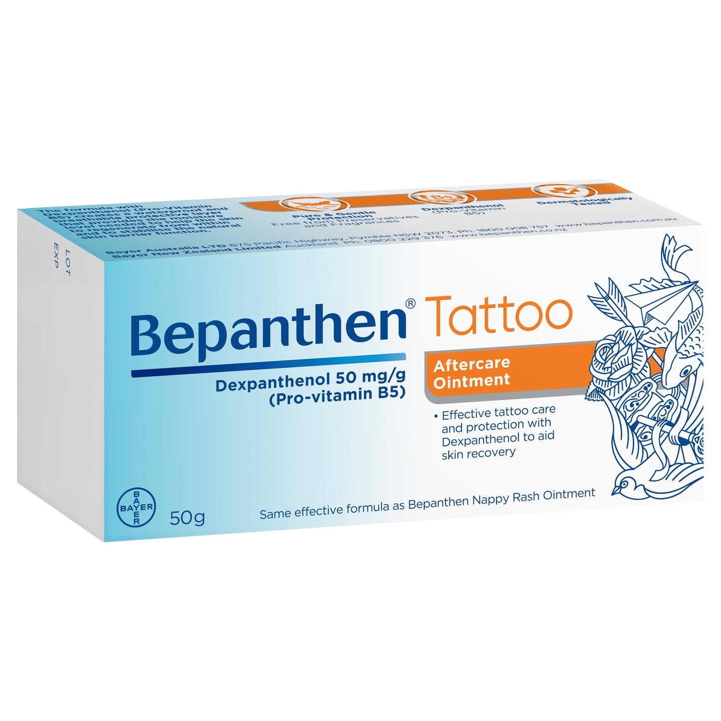 Bepanthen Tattoo Aftercare and Protection Ointment 50g - Cutprice Online