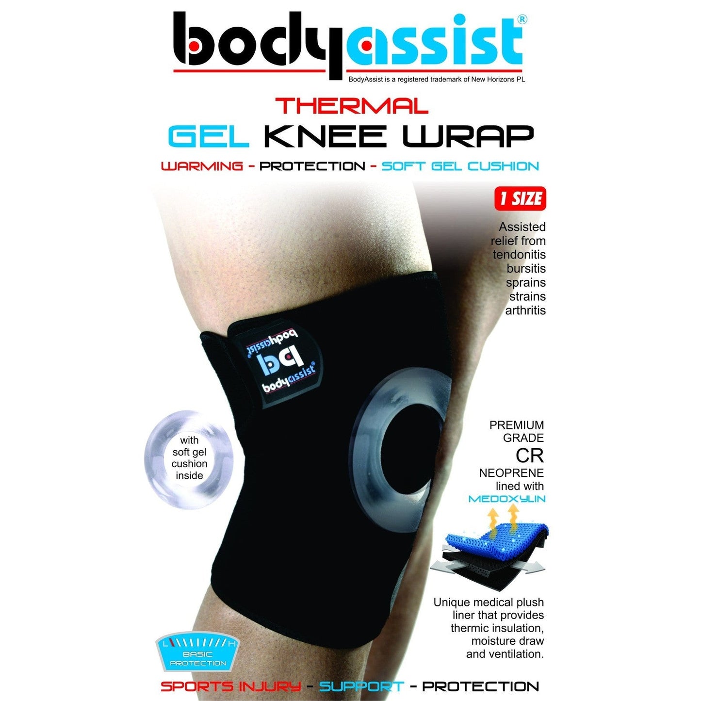 Body Assist Thermal Knee Wrap With Gel Buttress - Cutprice Online
