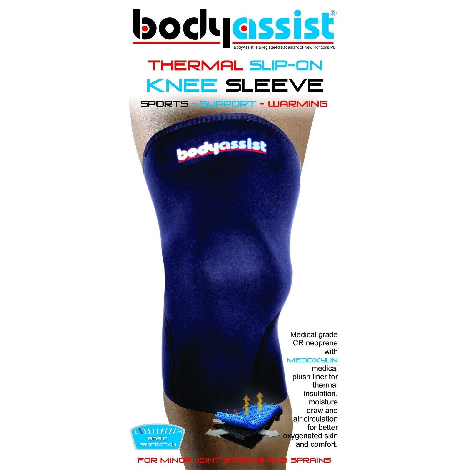 Body Assist Thermal Slip-on Knee Sleeve Black - Cutprice Online