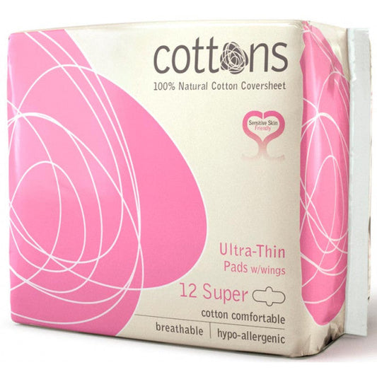 Cottons Ultra-Thin Pads Super  With Wings  12 - Cutprice Online