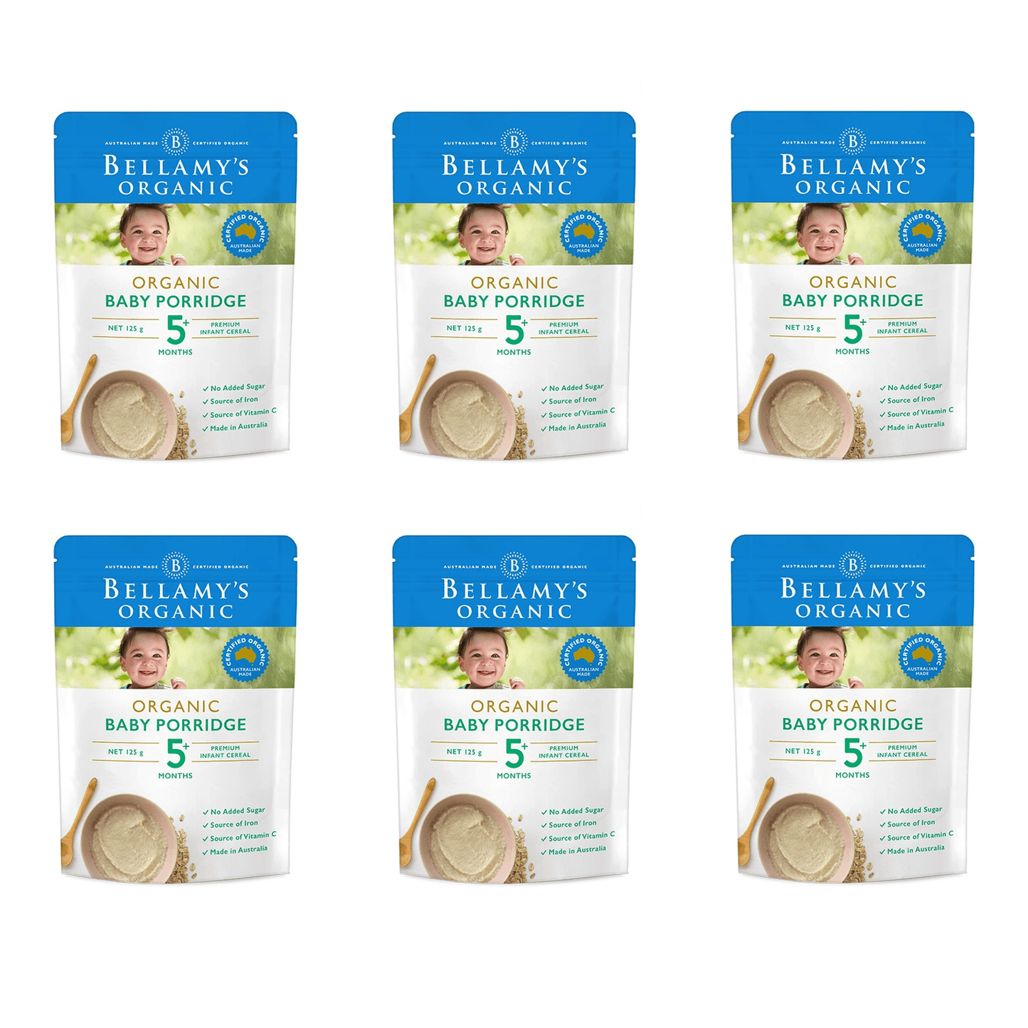 Bellamy's Organic Baby Porridge 125g X6 - Cutprice Online