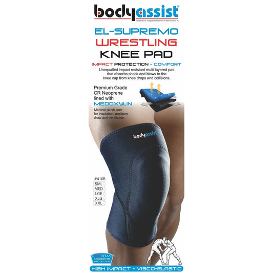 Body Assist El-supremo Wrestling Knee Pad Black - Cutprice Online