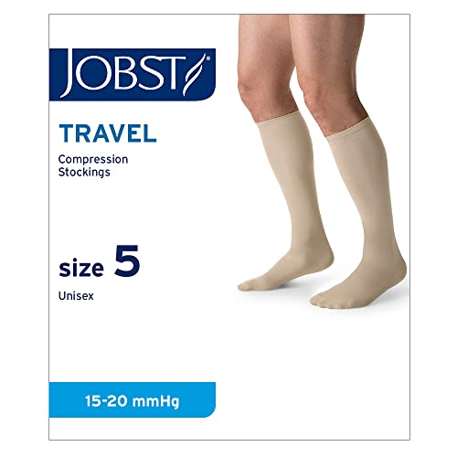 Jobst Unisex Travel Knee High 15-20 mmhg Compression Socks Size 5 Beige - Cutprice Online