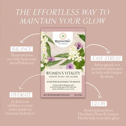 Roogenic Australia Women's Vitality (Native Plant Tea Elixir) x 18 Tea Bags - Cutprice Online