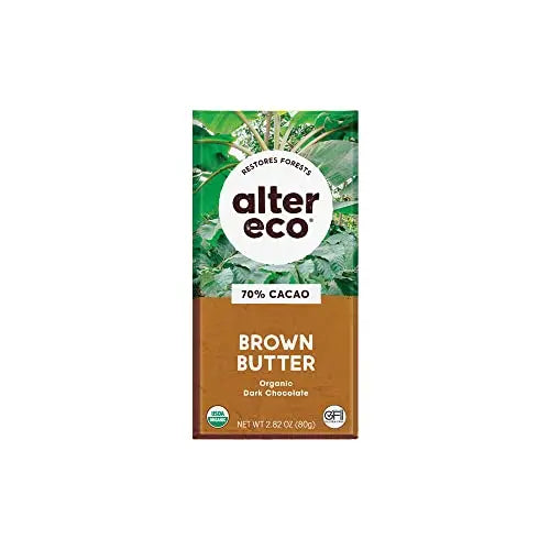 Alter Eco Chocolate (Organic) Dark Brown Butter 80g 12 Pack ALTER ECO