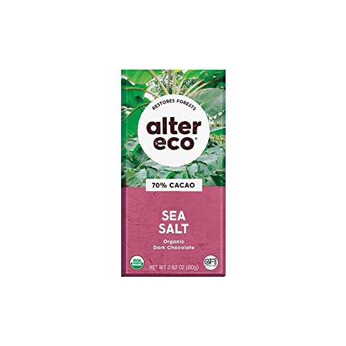Alter Eco Chocolate (Organic) Dark Sea Salt 80g 12 Pack ALTER ECO