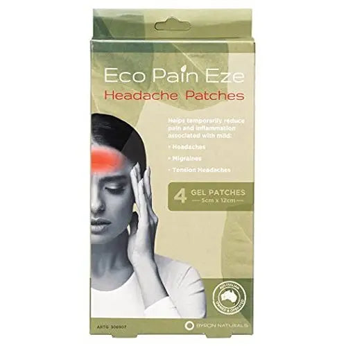 Byron Naturals Eco Pain Headache Gel Patches 4 BYRON NATURALS