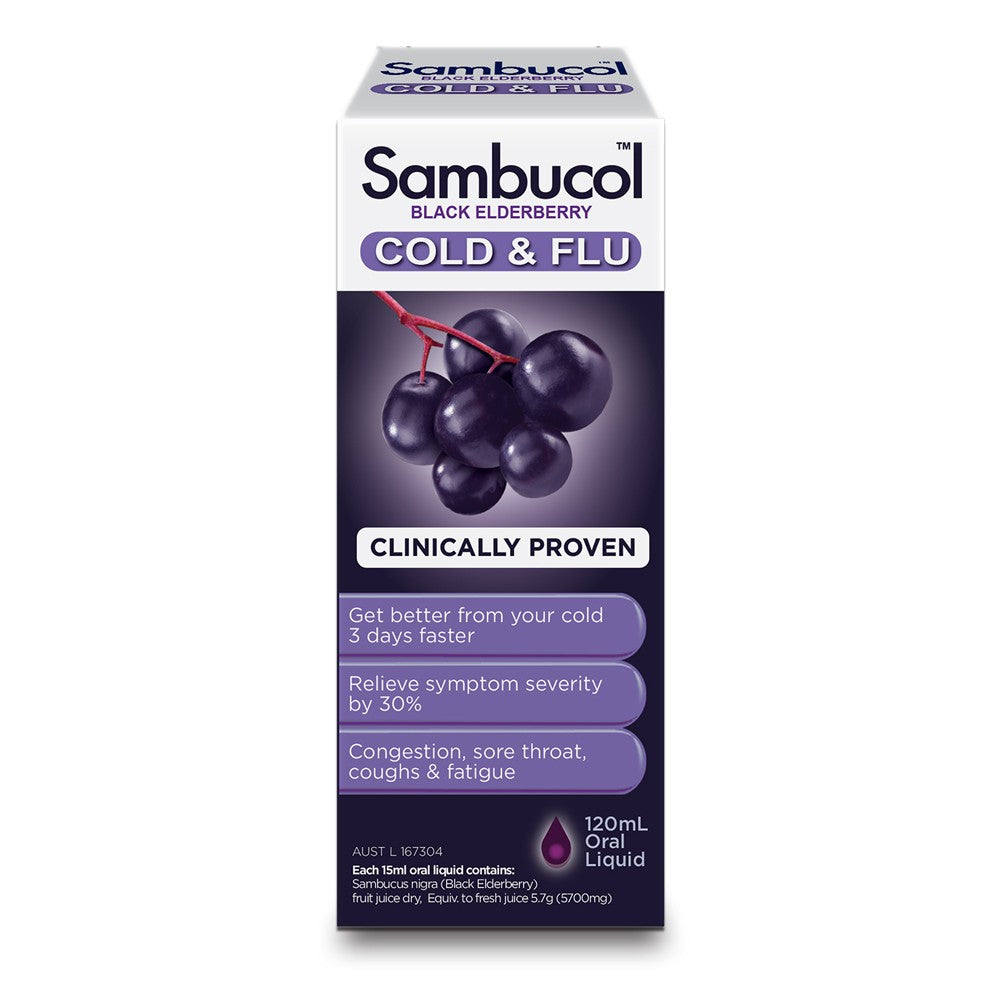 Sambucol Cold & Flu Syrup 120ml - Cutprice Online