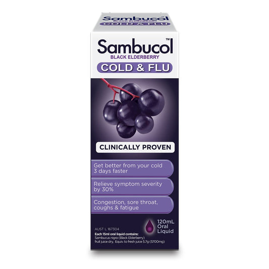 Sambucol Cold & Flu Syrup 120ml - Cutprice Online