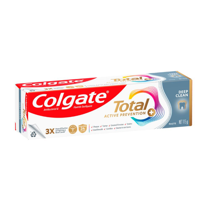 Colgate Total Active Prevention+ Deep Clean Toothpaste 115g - Cutprice Online