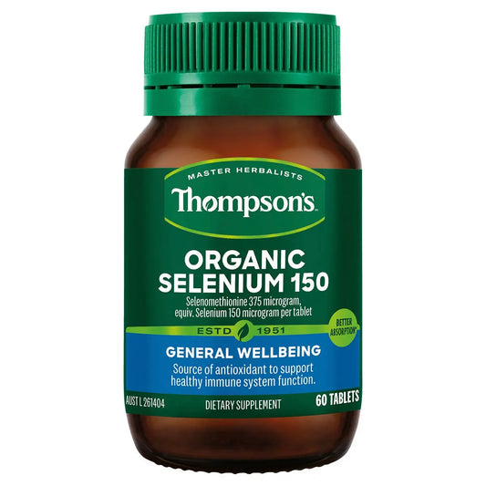 Thompson’s Organic Selenium 150mcg 60 Tablets THOMPSON’S