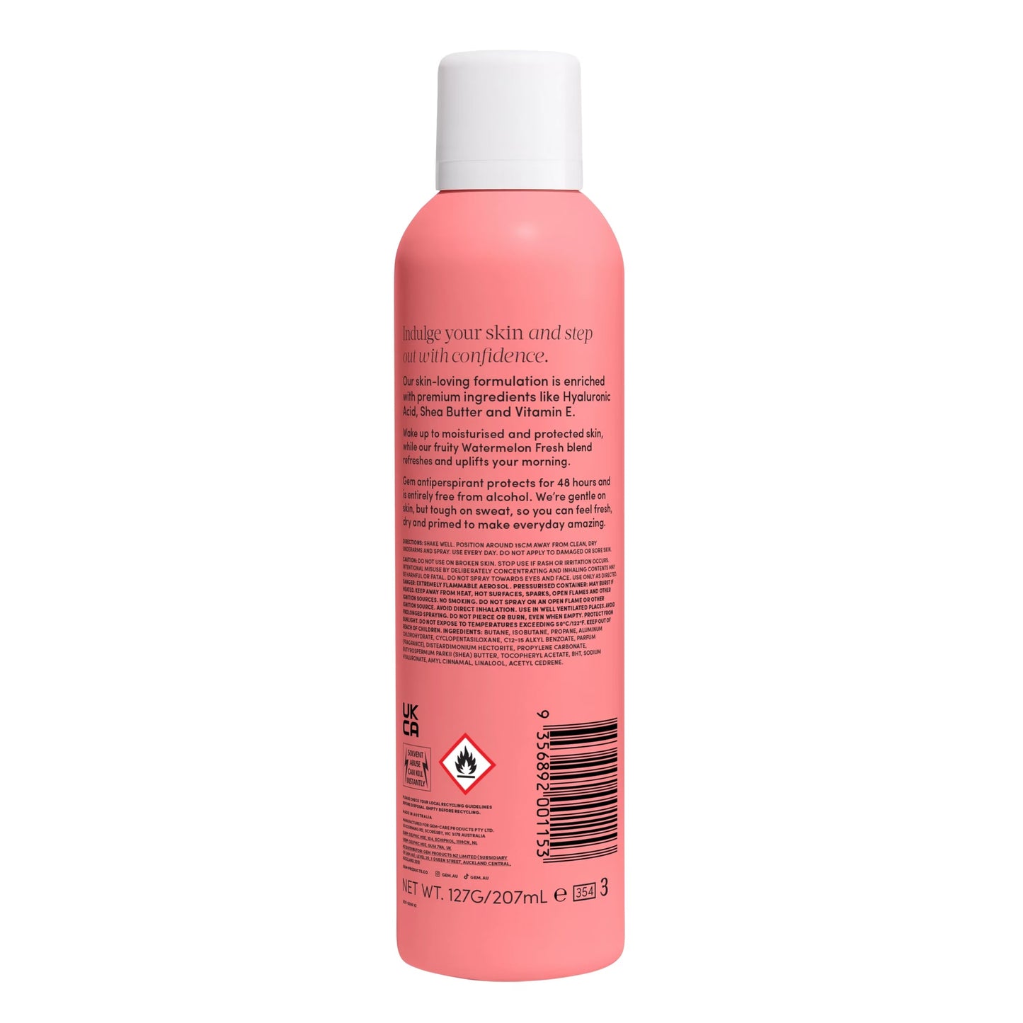 Gem Watermelon Fresh Skin-Loving Deodorant Spray 127g
