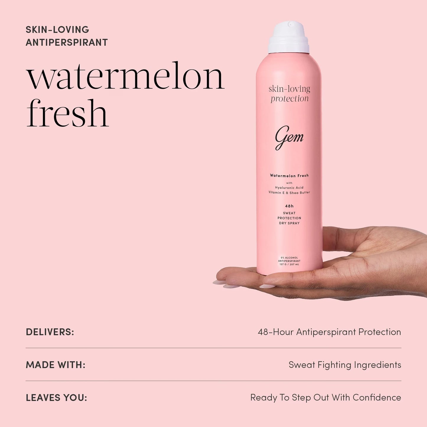 Gem Watermelon Fresh Skin-Loving Deodorant Spray 127g