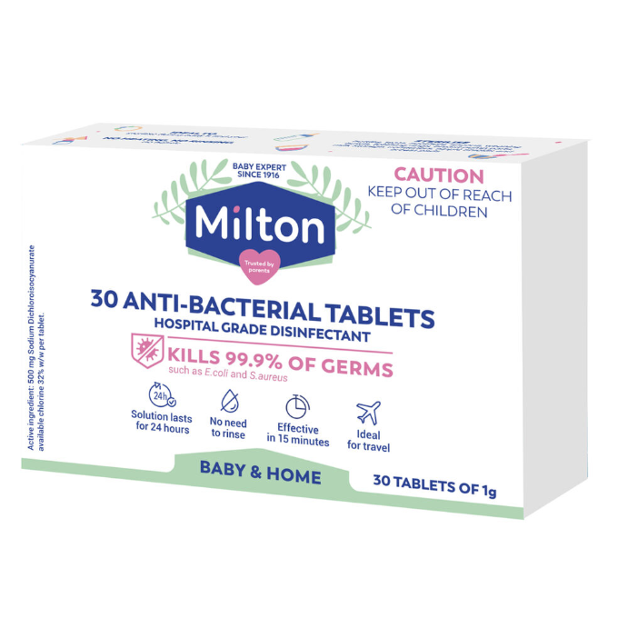 Milton Antibacterial Sterilising Tablets 30 Pack