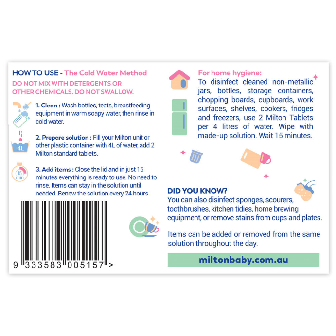 Milton Antibacterial Sterilising Tablets 30 Pack