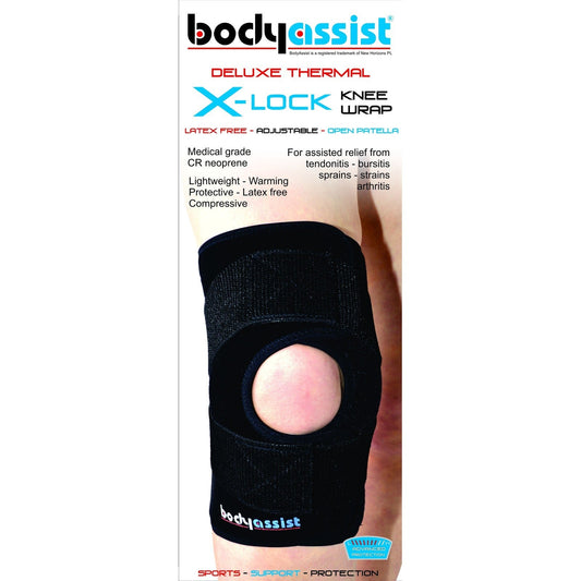 Body Assist Deluxe Thermal X-Lock Knee Wrap - Cutprice Online