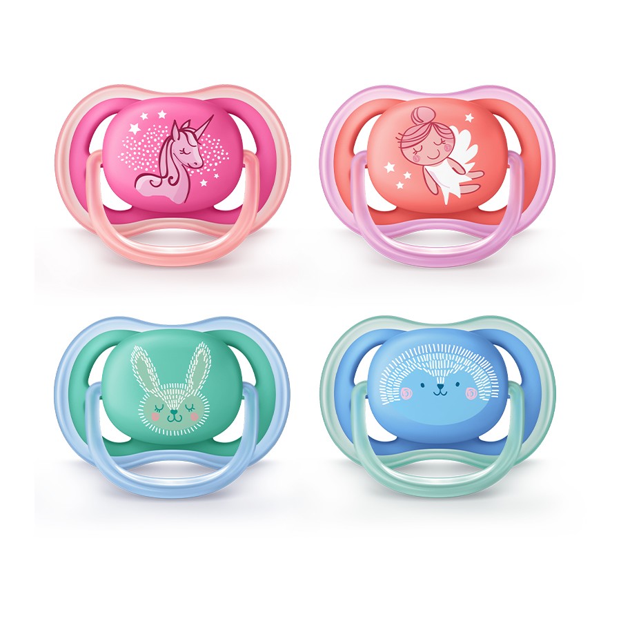 Avent Ultra Air Soother Deco Mixed 6-18 Months 2 Pack - Assorted - Cutprice Online