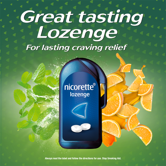 NICORETTE® Cooldrops Nicotine 4mg Extra Strength Icy Mint 4 x 20 Lozenges
