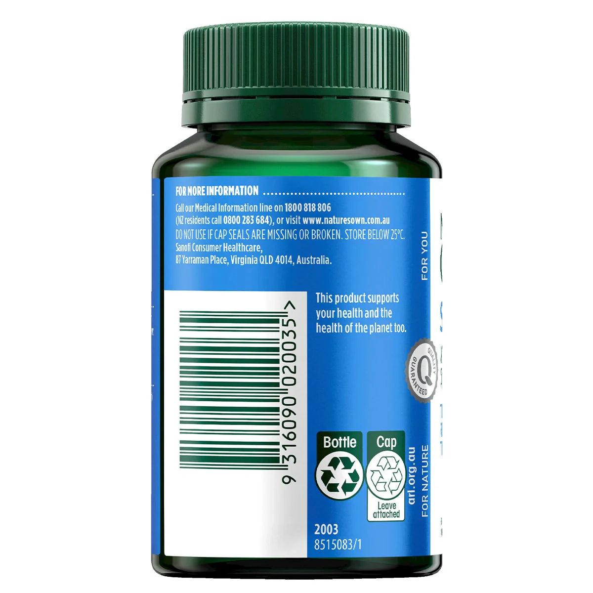 Nature’s Own Slippery Elm 400mg 60 Capsules - Cutprice Online