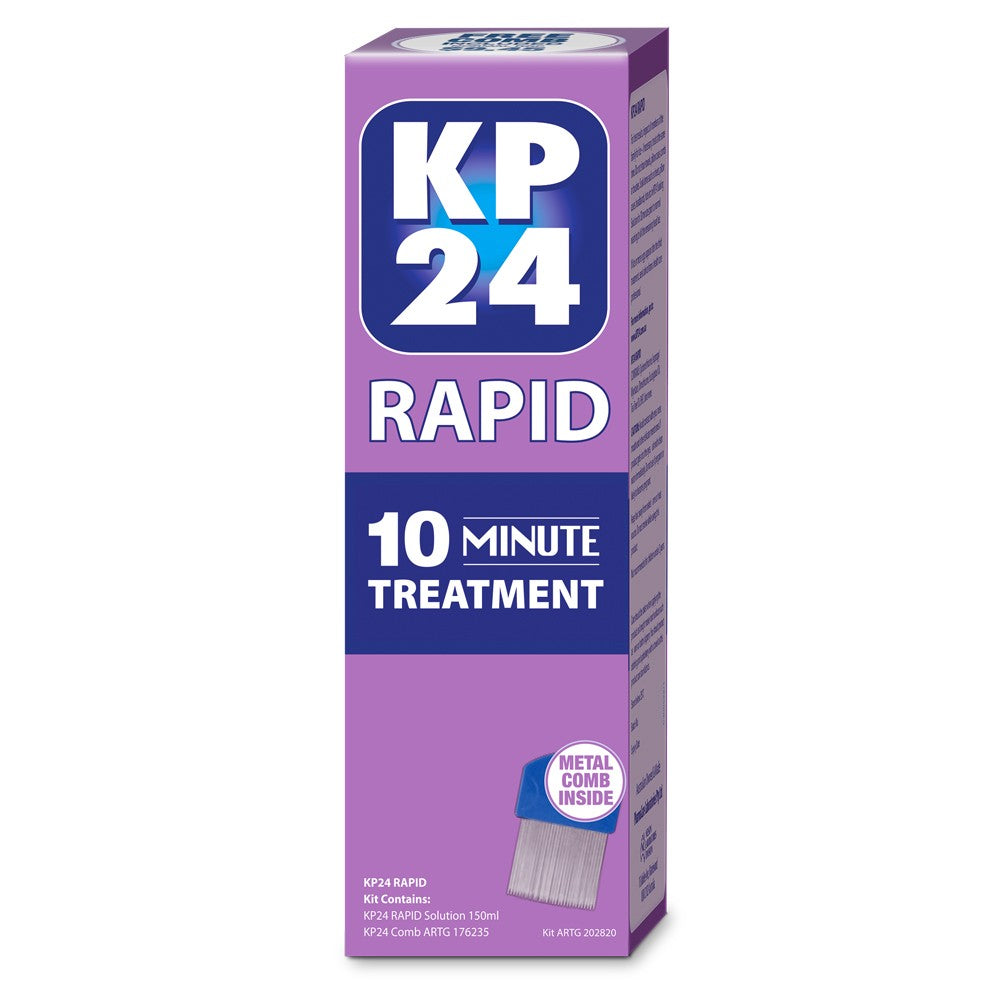 KP24 Rapid 10 Minute Head Lice/Nit Solution 150ml - Cutprice Online