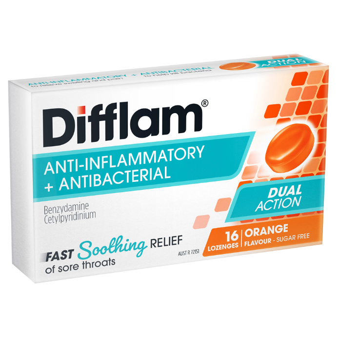 Difflam Sugar Free Orange 16 Lozenges