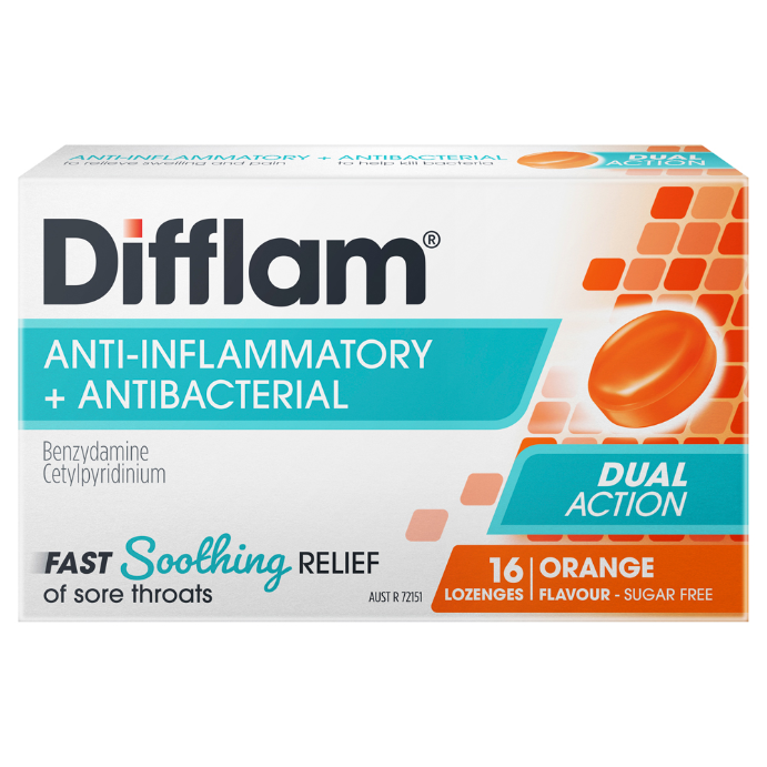 Difflam Sugar Free Orange 16 Lozenges