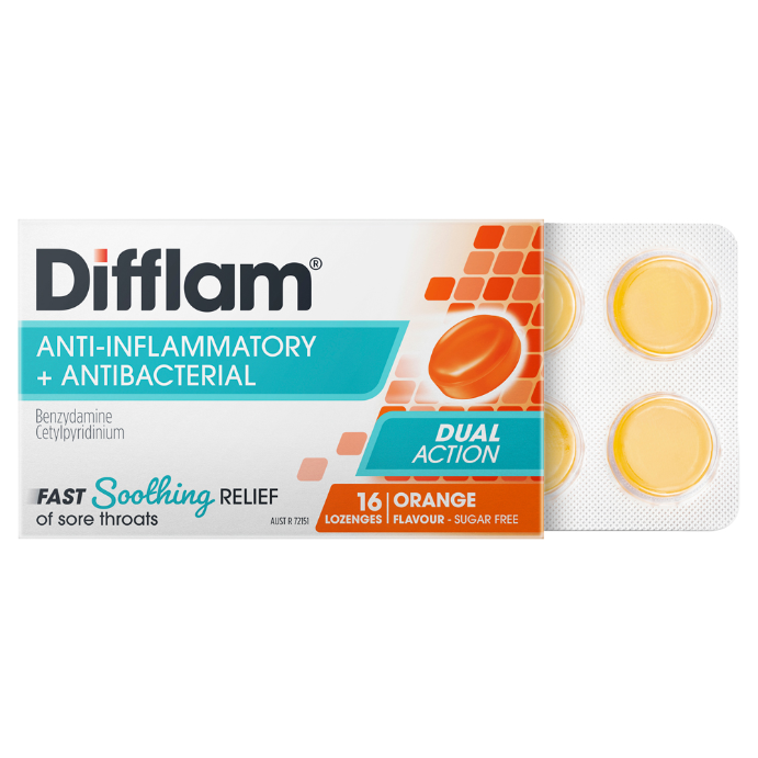 Difflam Sugar Free Orange 16 Lozenges