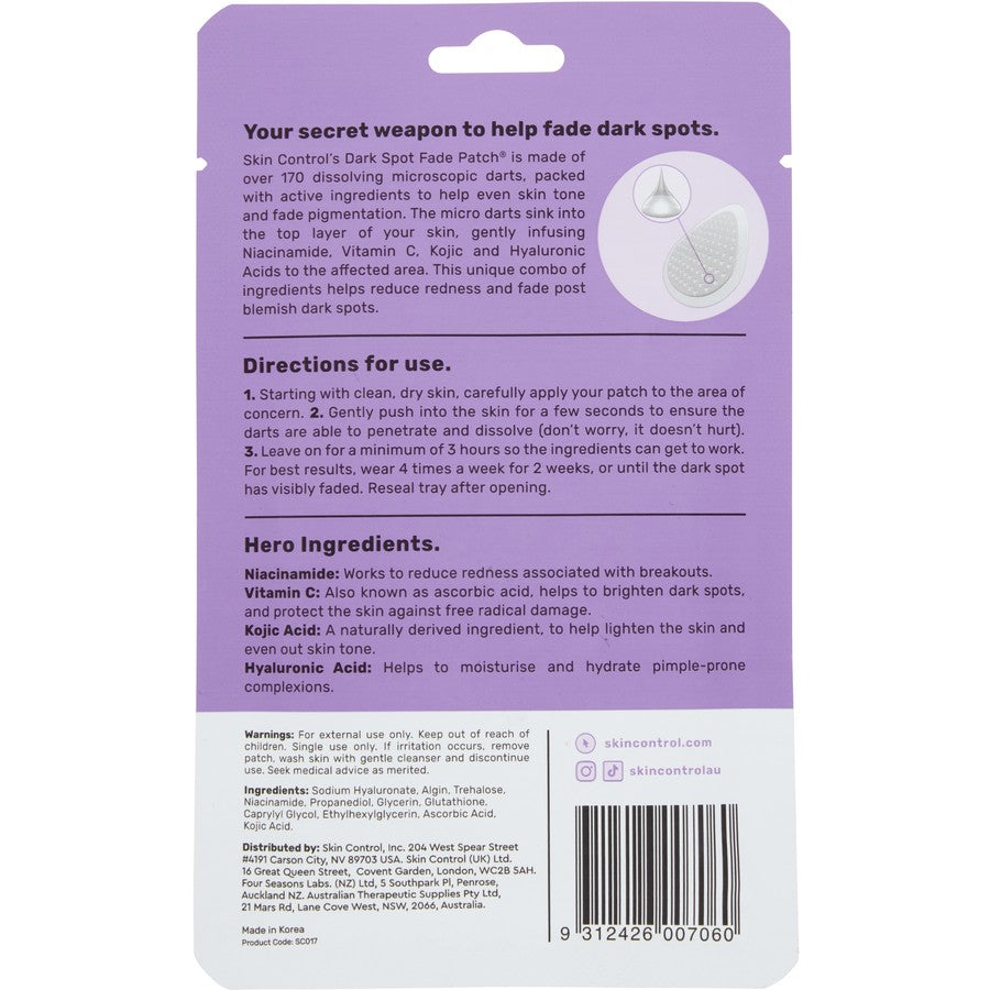 Skin Control Dark Spot Microdart Fade Patch 9 Pack - Cutprice Online