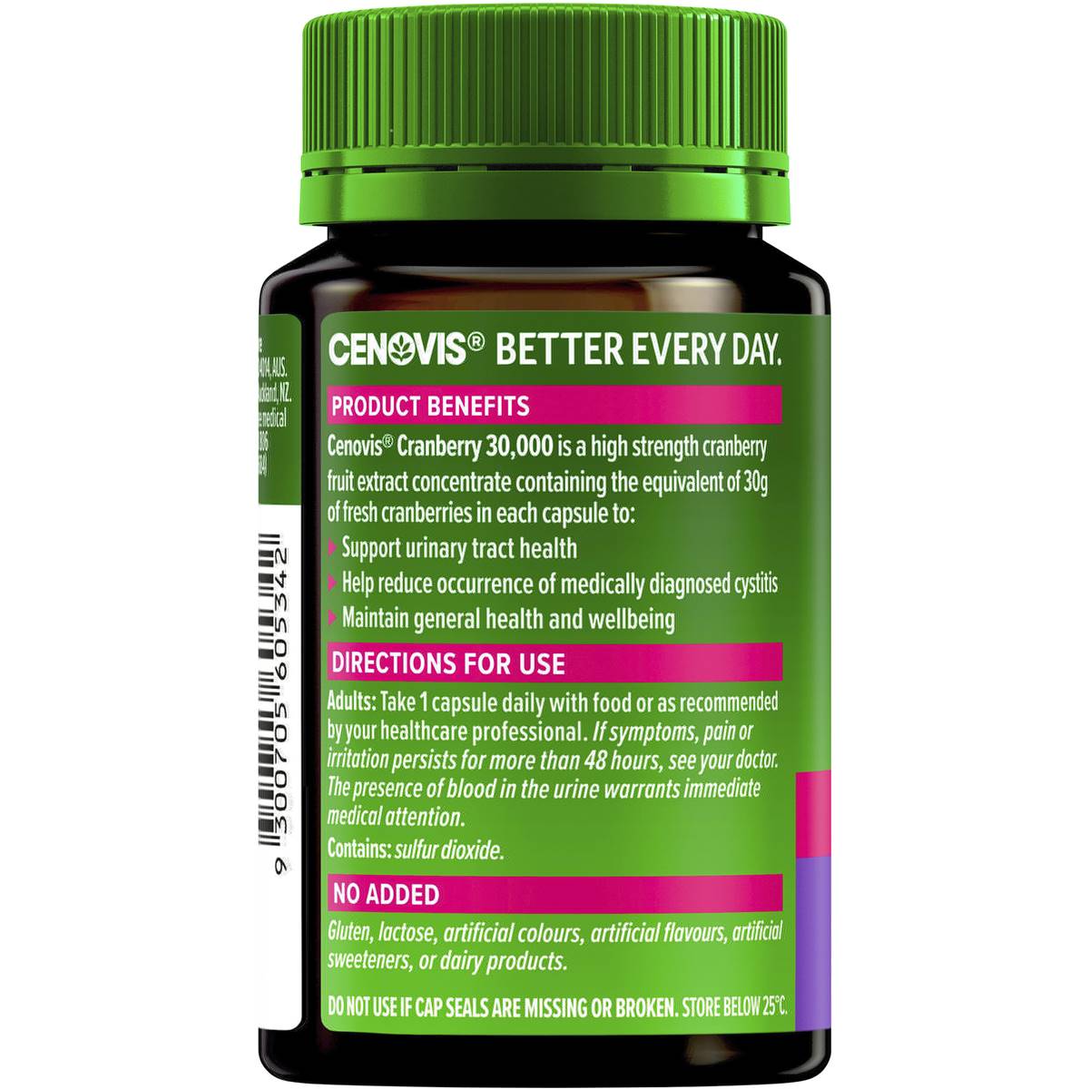 Cenovis Cranberry 30,000 30 Capsules - Cutprice Online