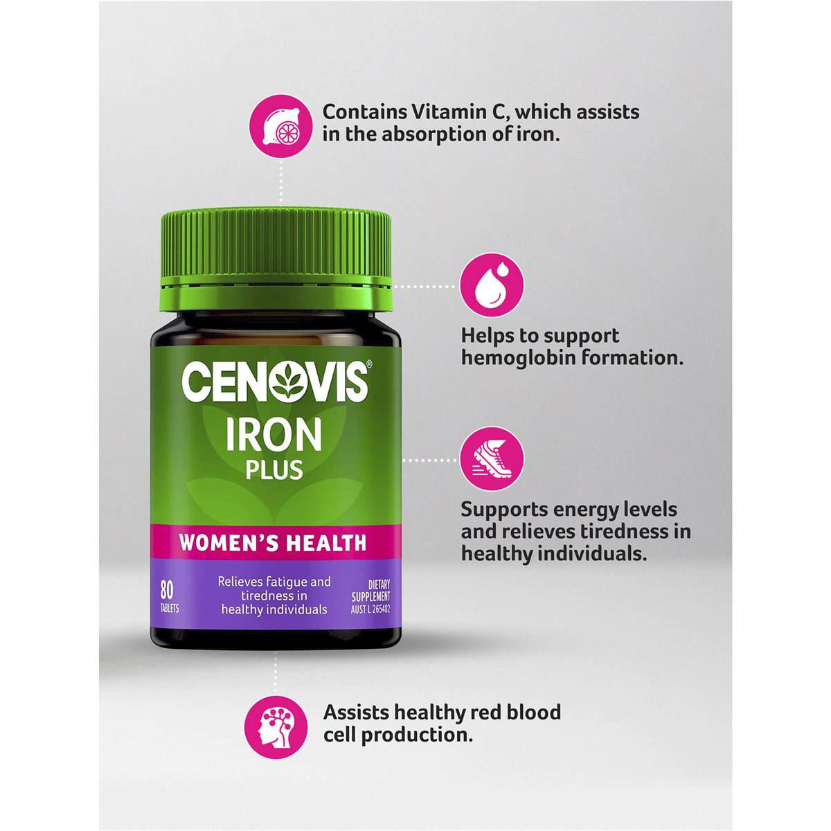 Cenovis Iron Plus 80 Tablets - Cutprice Online