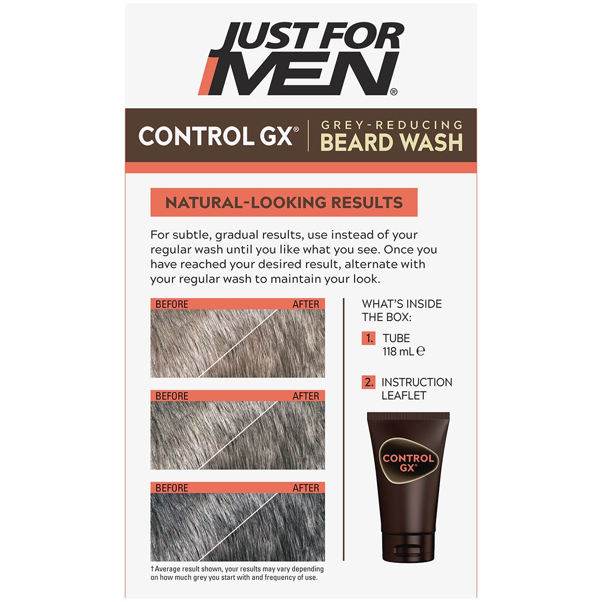 Just For Men Control GX Regular Beard Wash 118ml - Cutprice Online