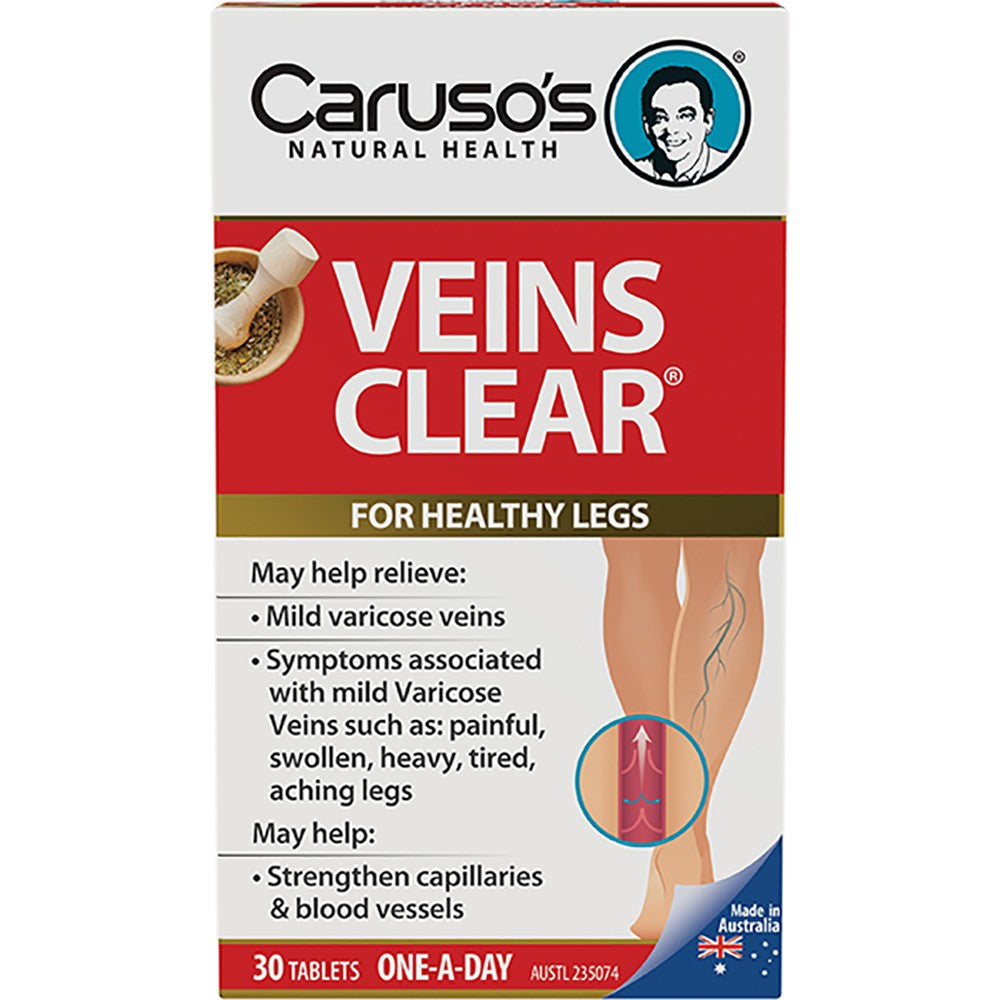 Caruso's Natural Health Veins Clear 30 Tablets - Cutprice Online