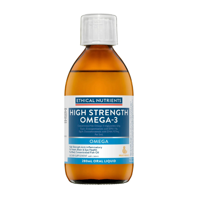 Ethical Nutrients Hi-Strength Liquid Fish Oil 280ml (Fruit Punch)