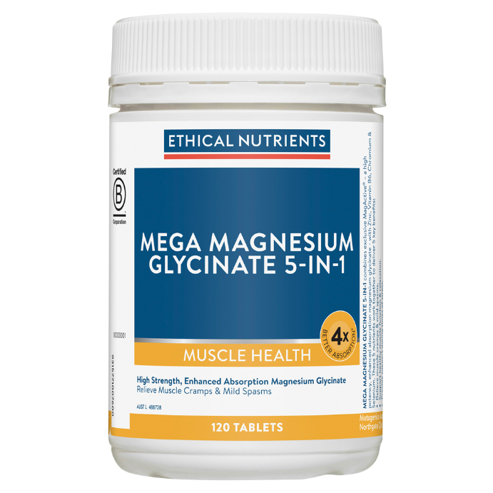 Ethical Nutrients Mega Magnesium Glycinate 5-in-1 120 Tablets