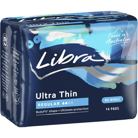 Libra Ultra Thins Pads No Wings Regular 14 Pack - Cutprice Online