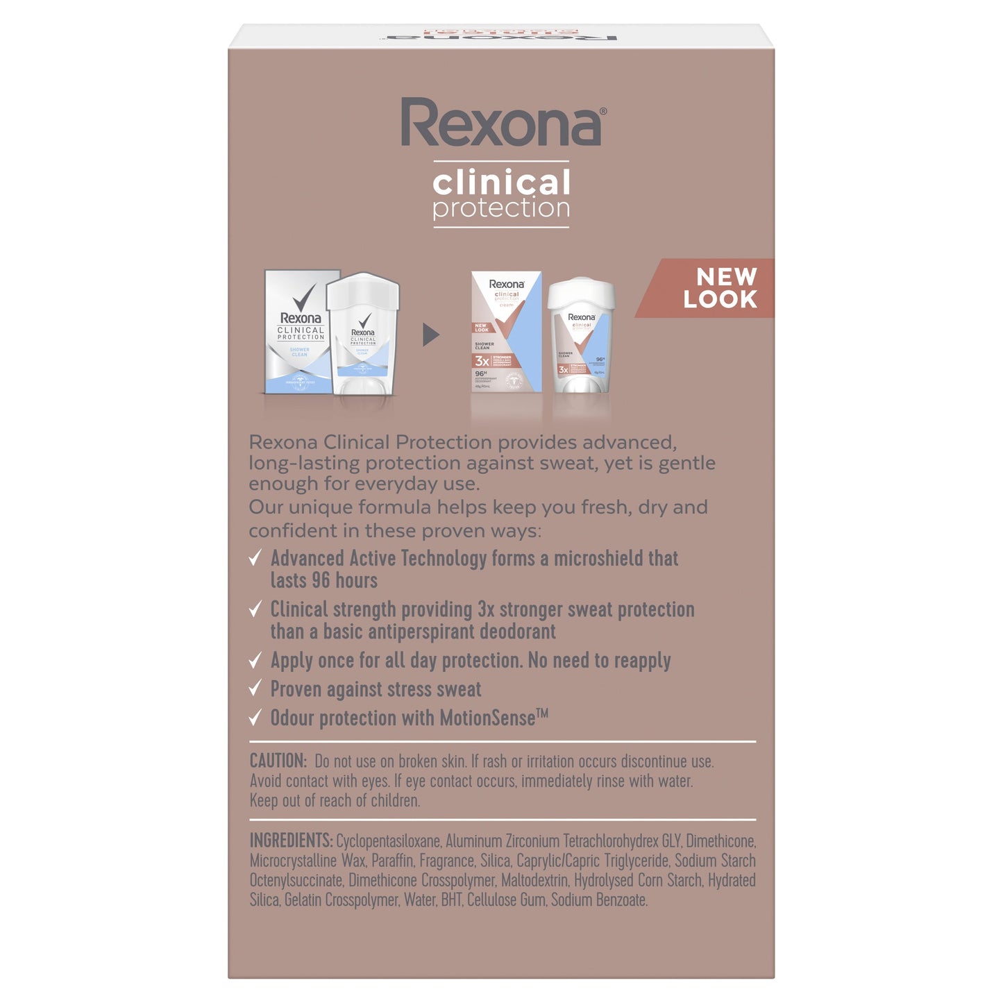 Rexona for Women Clinical Protection Antiperspirant Deodorant Shower Clean 45ml - Cutprice Online
