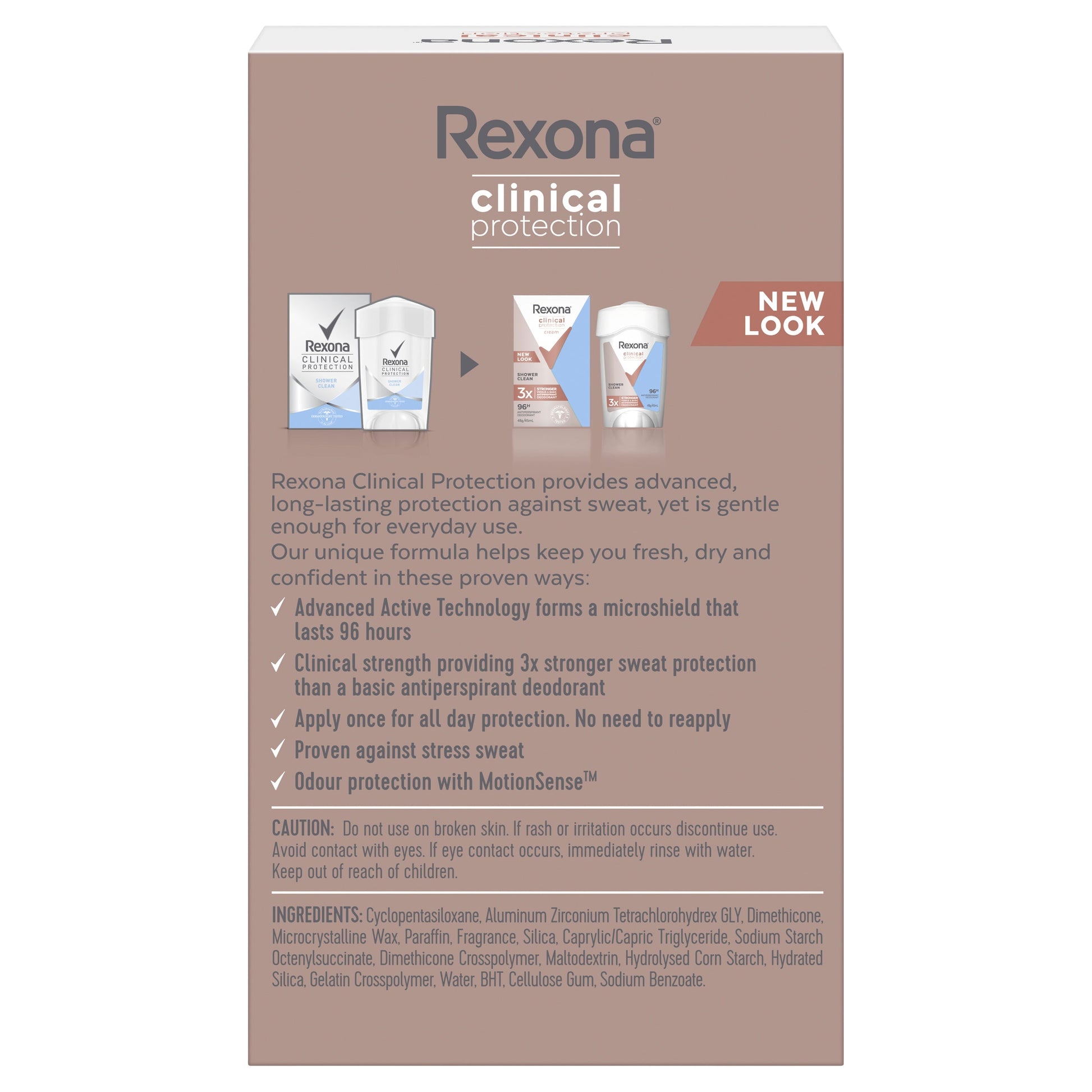Rexona for Women Clinical Protection Antiperspirant Deodorant Shower Clean 45ml - Cutprice Online