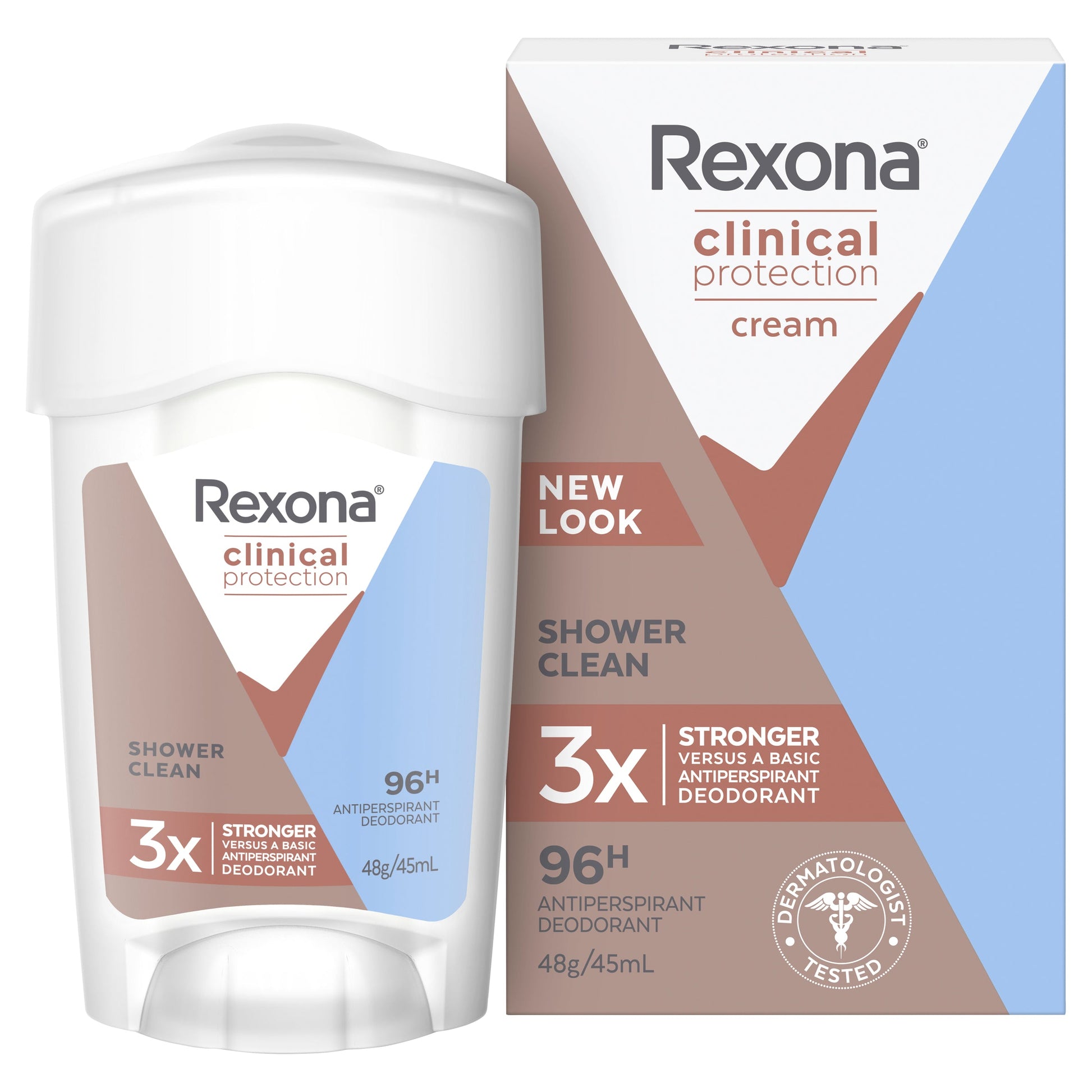 Rexona for Women Clinical Protection Antiperspirant Deodorant Shower Clean 45ml - Cutprice Online