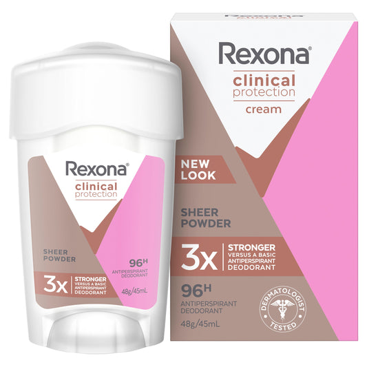REXONA Women Clinical Protection Antiperspirant Deodorant Sheer Powder 45ml - Cutprice Online