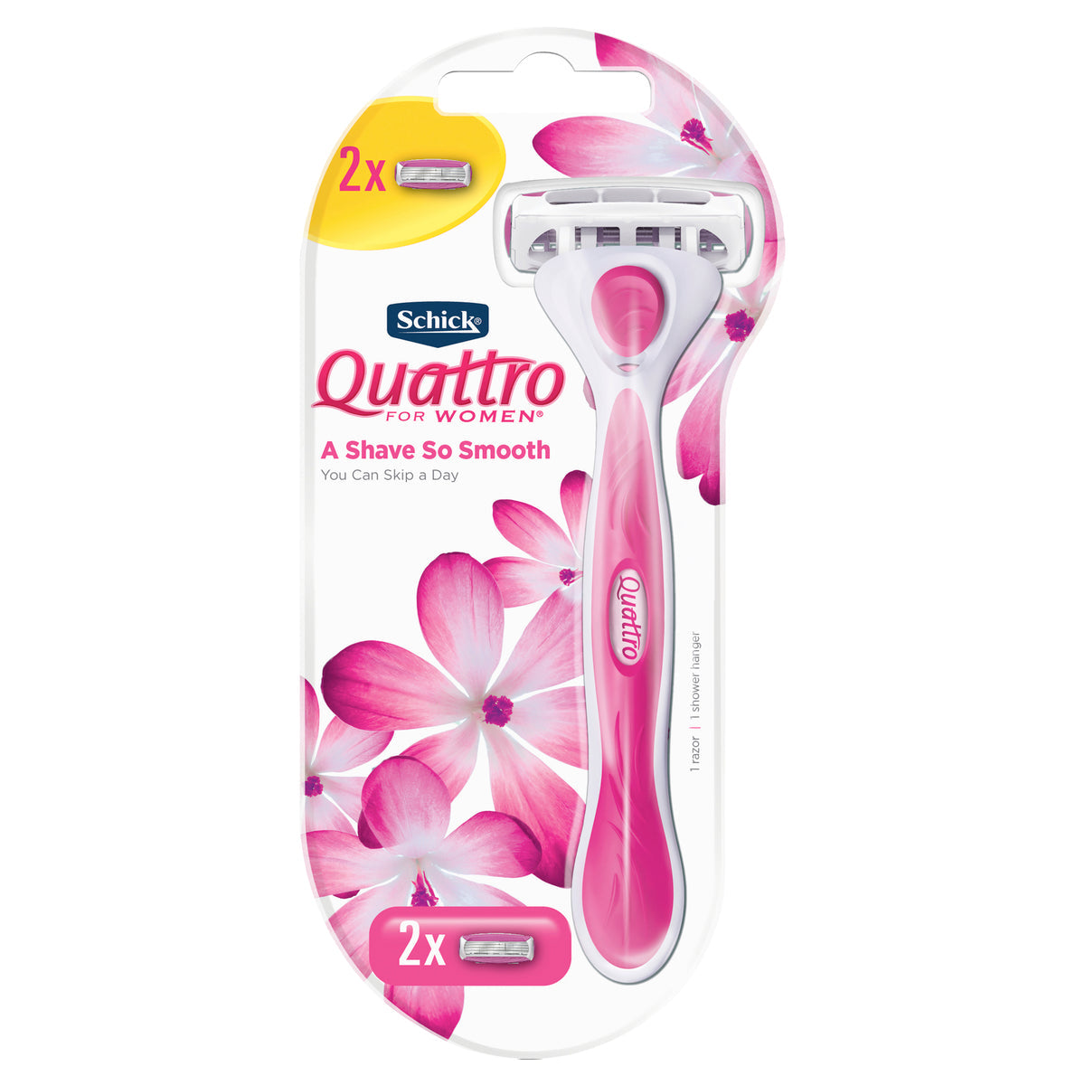 SCHICK QUATTRO KIT WMN RAZOR 2PK - Cutprice Online