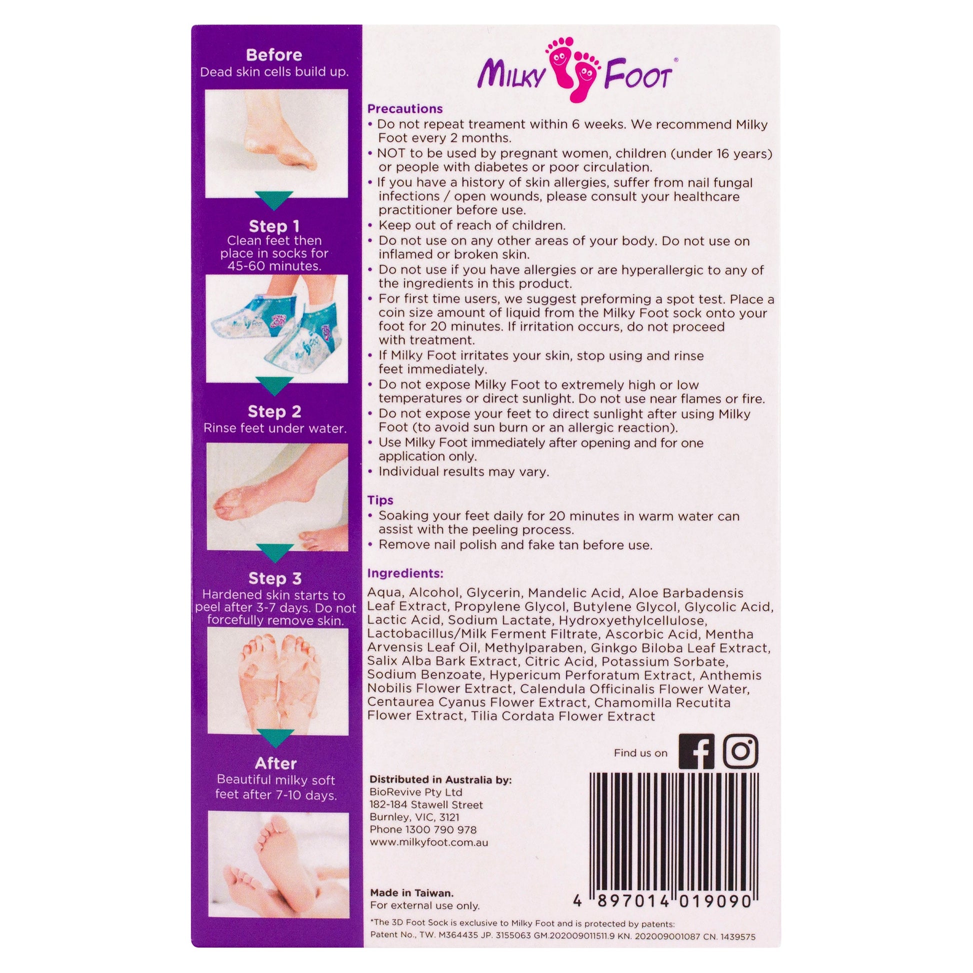Milky Foot Intense Exfoliating Foot Mask Large - Cutprice Online