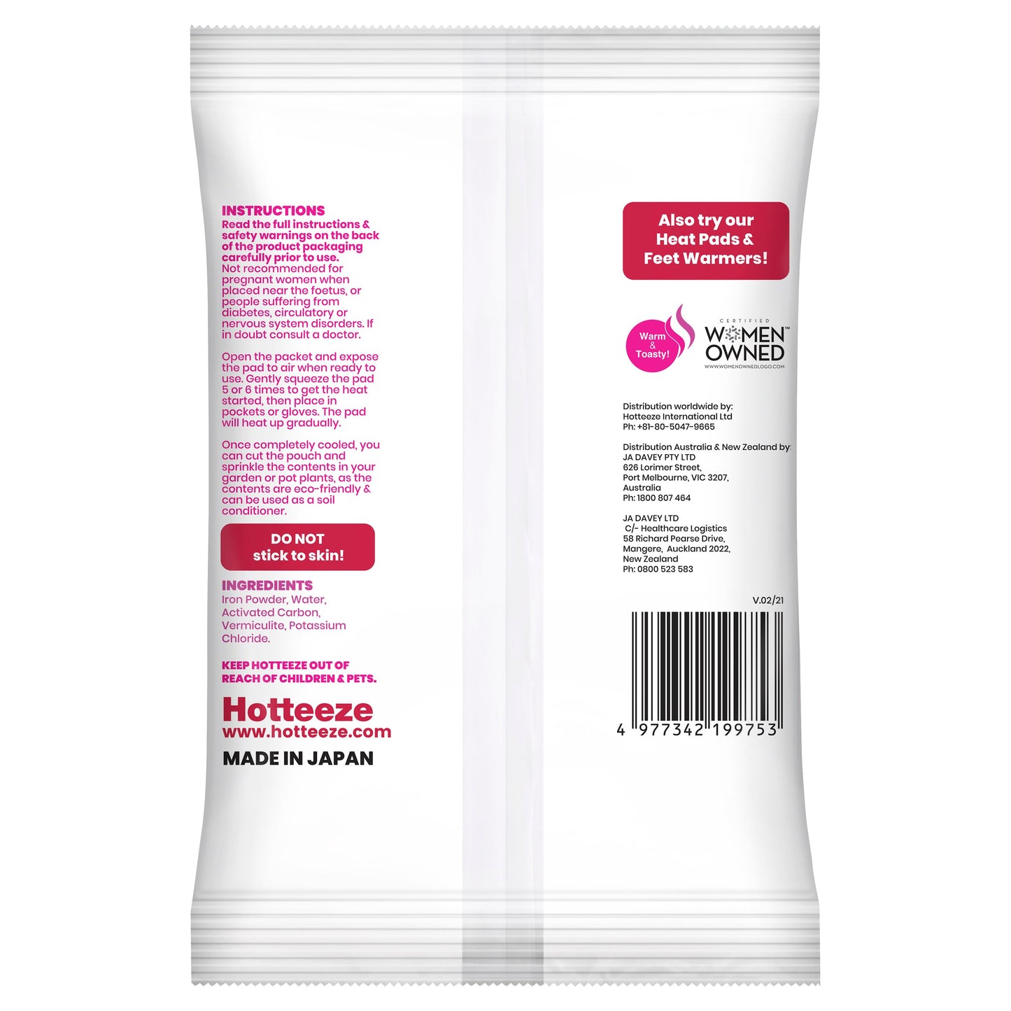 Hotteeze Hand Warmers 10 Pack - Cutprice Online