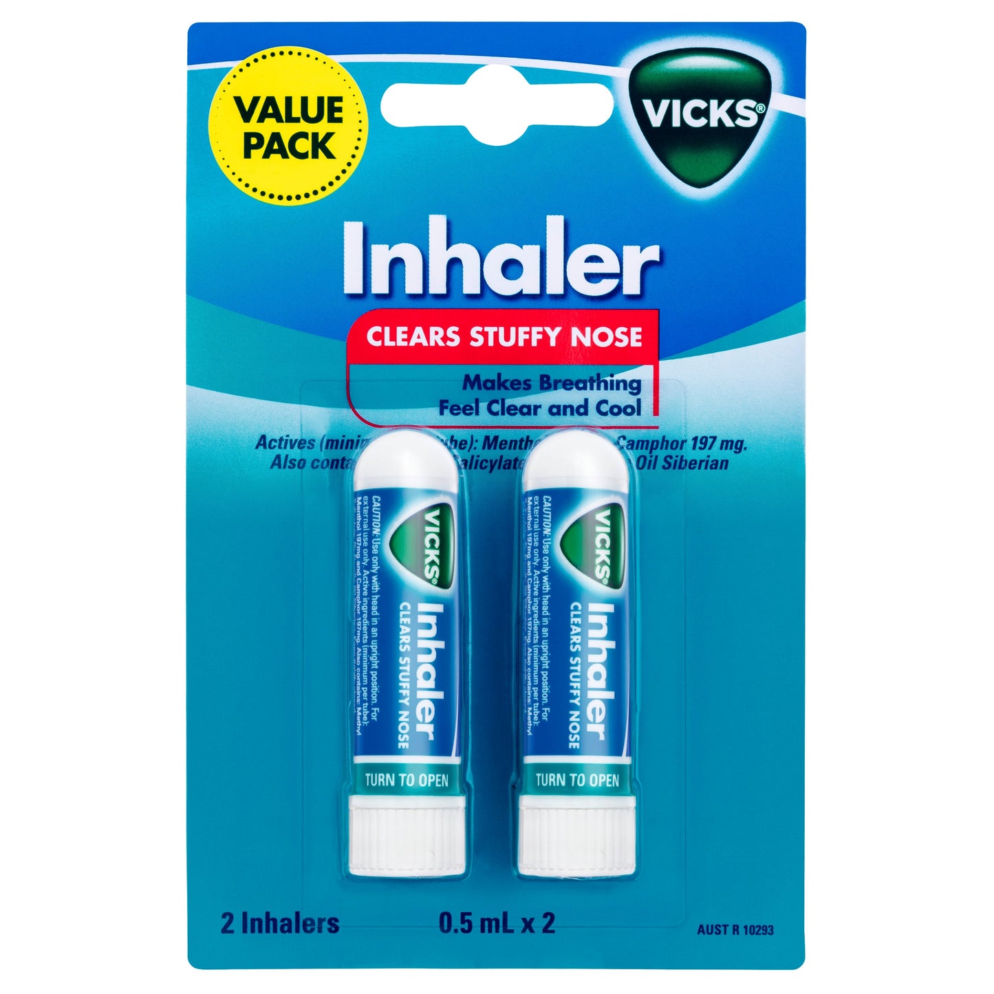 Vicks Inhaler Nasal Decongestant 2 Pack - Cutprice Online