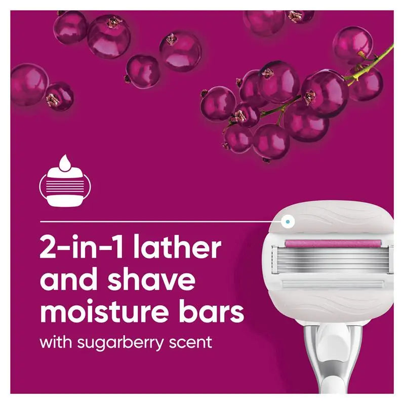 Gillette Venus Comfortglide Sugarberry Women's Razor + 2 Blade Refills