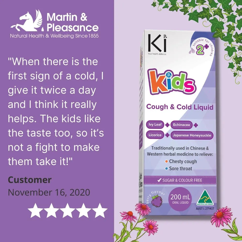 MARTIN & PLEASANCE Ki Kids Cough & Cold Liquid 200ml MARTIN & PLEASANCE